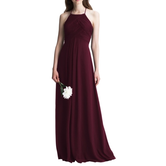 Bill Levkov halter Chiffon A-Line Gown - Picture 2 of 3